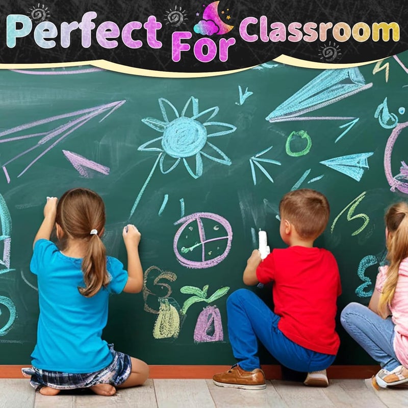 JUN-ELECTRON Washable Sidewalk Chalks Set, Non-Toxic Chalk Paint Bulk for Kids, Oversized Colored Chalk for Painting on Chalkboard, Chalk Pavement and Outdoor Art Play (Multicolor-72pcs) - Image 4